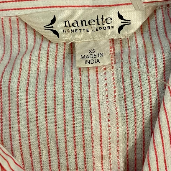NANETTE LEPORE Cold Shouder Ruffle Button Down NWT - Picture 5 of 10